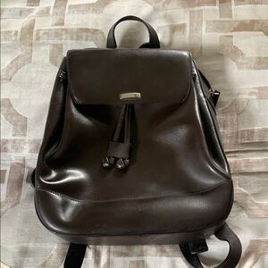 Oroton Brown Leather Backpack